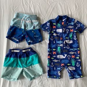 Carters boys size 12 month swim bundle!
